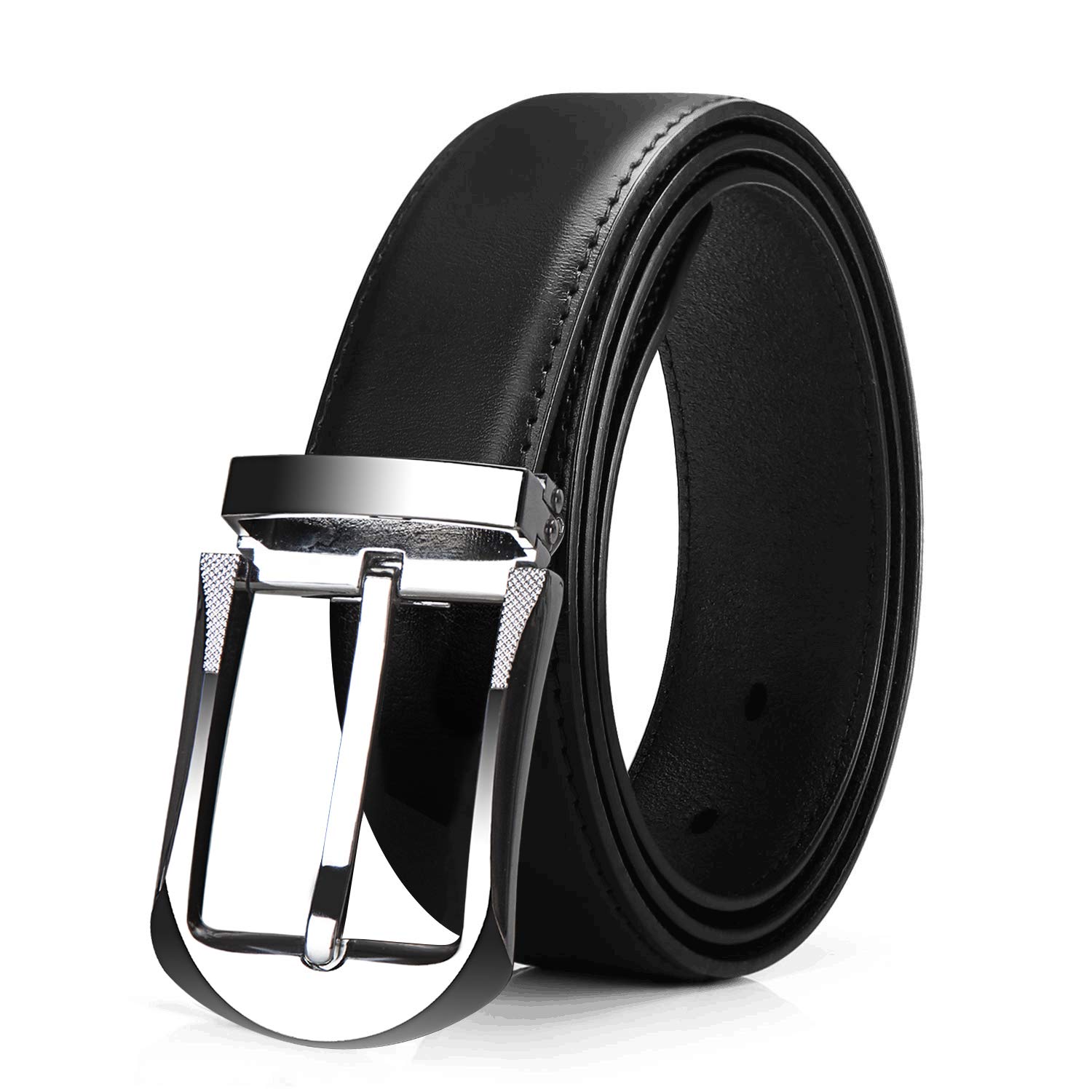 Jack&Chris(ジャックアンドクリス)ベルト メンズ 紳士 ビジネス 革 ブラック おしゃれ カジュアル 祝いギフトBOX付ブラック110商品画像