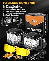 Auxbeam 4 Inch LED Pod Light, 92W V-MAX Series
