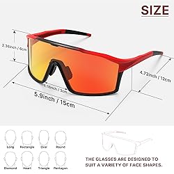 YOZISS Cycling Glasses Polarized Sports Sunglasses