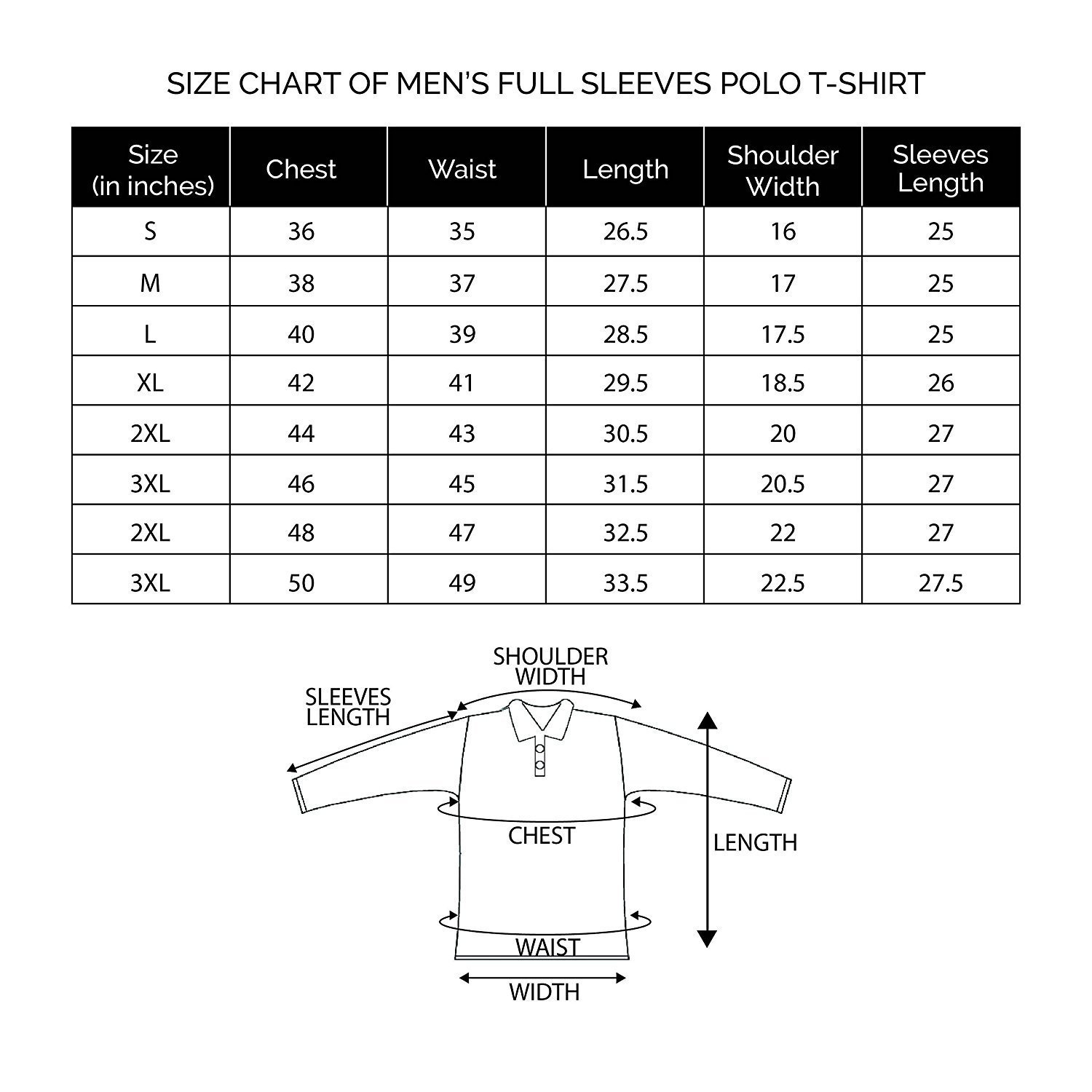 chkokko men's cotton full sleeve polo t-shirt