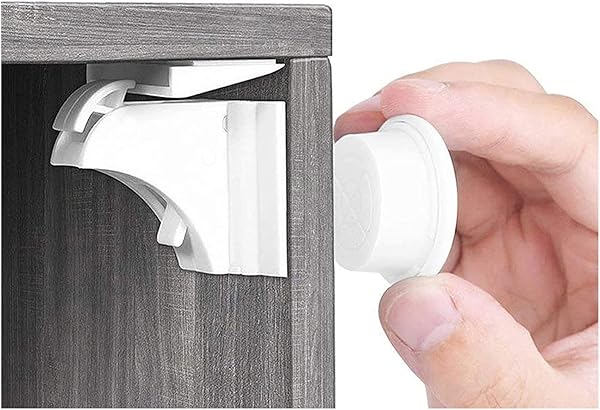 Babysicherheit Magnetisches Schrankschloss 10 Schlösser mit 2 Schlüssel, unsichtbare Kindersicherung für Schrank und Schubladen, ohne Bohren und Schrauben - Norjews