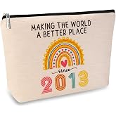 ancpeany Best 13 Year Old Girl Gifts Ideas, Happy 13th Birthday Decorations for Girls Makeup Bag, 2013 13th Birthday Gifts for Girls, Sister, Daughter Trendy 2026, Christmas, Cosmetic Travel Pouch