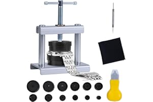 J6&H6 Watch Press Tool Set,Watch Back Case Closer for Closing the Cover , Watches Battery Replacement Tool Kit, Dismantling The Watchs Opener Case, Suitable for Watches Repair Kits with 16 to 50mm Circular Dials