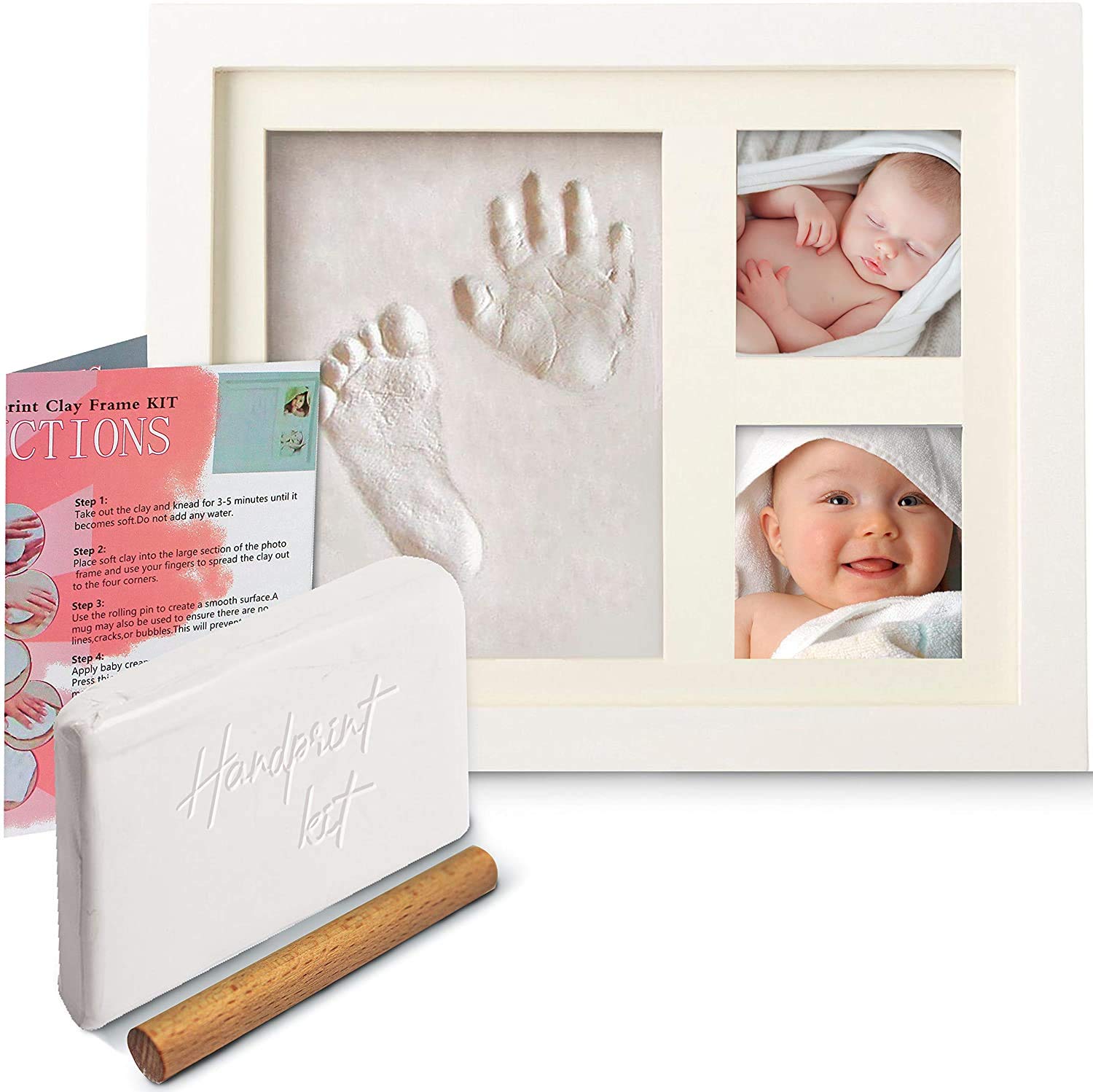 Baby Shower Gifts (UK COMPANY) Baby Footprint Kit And Handprint Picture Frame Baby Gifts Newborn Essentials