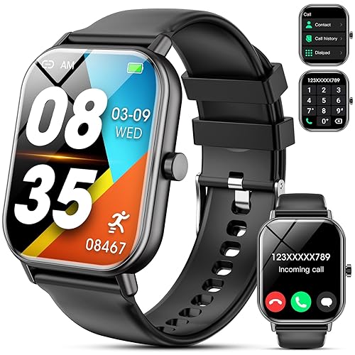 Haulvean Smart Watch for Men Women Answer/Make Calls,1.85''HD Smartwatch with Pedometer 24/7 Heart Rate SpO2 Sleep Monitor,110+ Sports Fitness Watch,IP68 Waterproof Activity Tracker for Android iOS