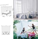 HanYun Mosquito Net for Double Bed 4 Corner Post White 2.2m x 2m x 2.5m view 3