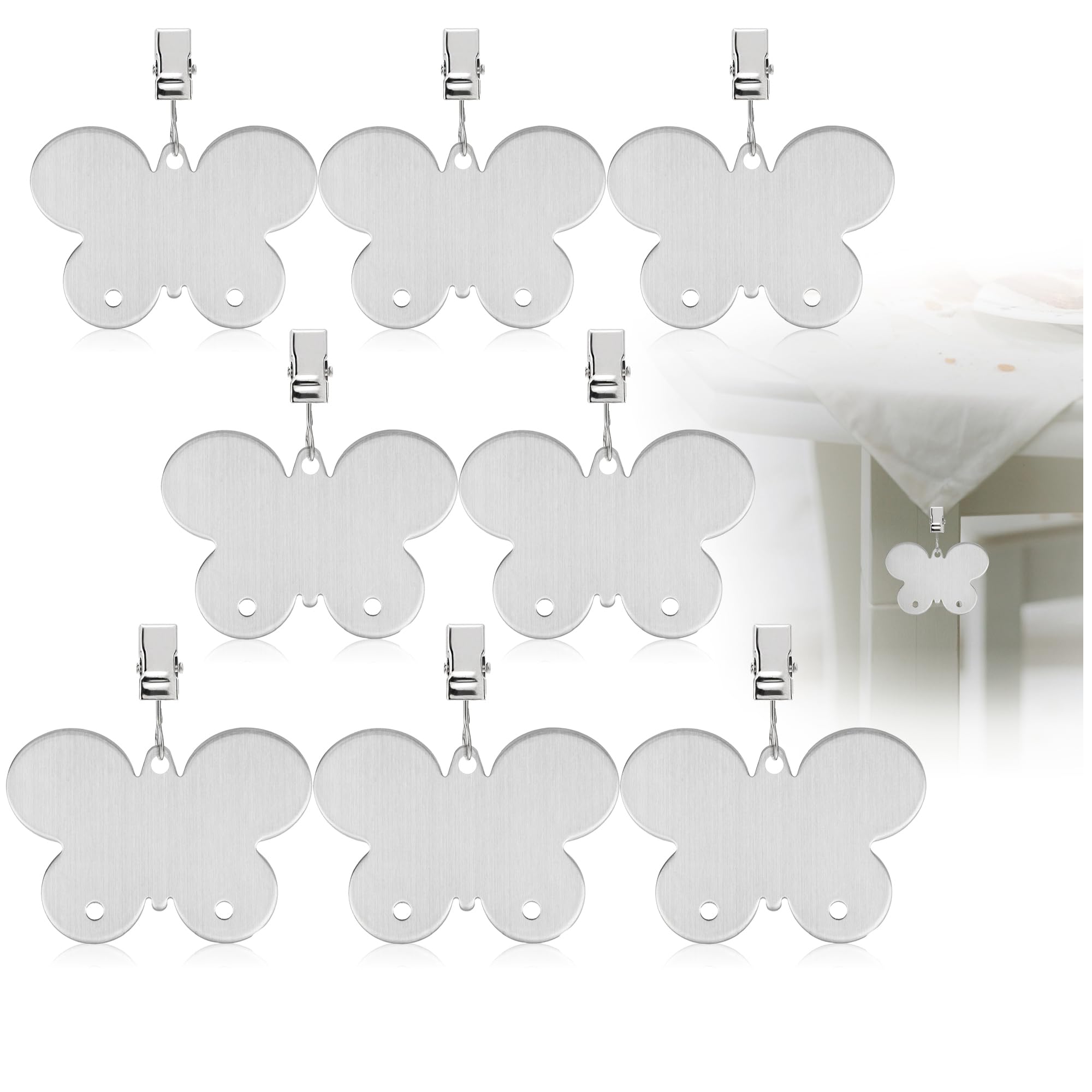 com-four® 8x tablecloth weights - tablecloth weights made of stainless steel - tablecloth clamps - approx. 40g each - tablecloth clamps