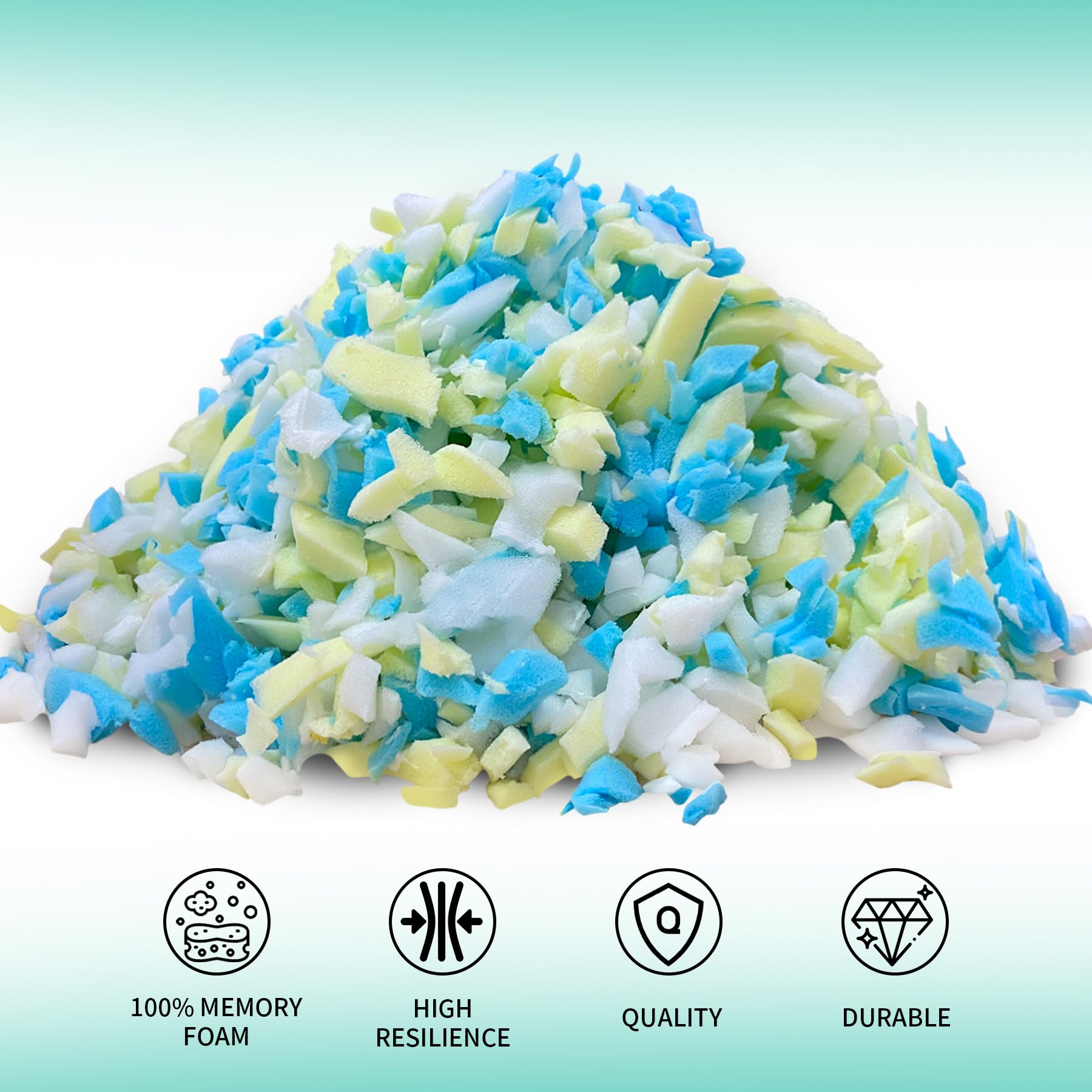 10lbs Shredded Memory Foam Filling for Bean Bag Filler, Premium Soft Filling,Without Added Gel Particles,Very Suitable for Filling Bean Bags and Pillows