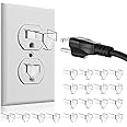 Dunkive 20 Pcs 3 Prong Loose Outlet Fix Plug, Socket Outlet Tightener Insert, Electrical Multi Outlets Extender Prevent Loose, Fix Loose Socket Outlet Plug, Won't Easily Fall Out Cut Off Electricity