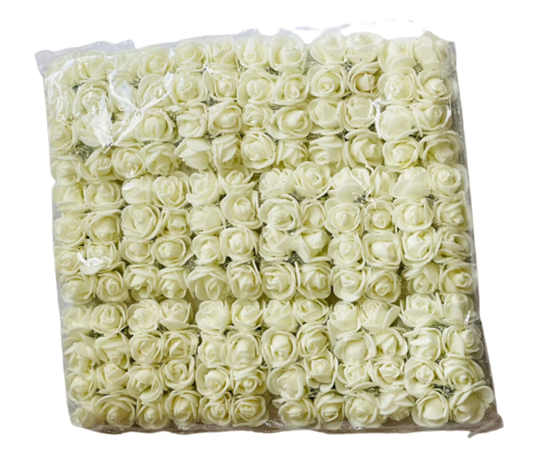 creative balloons Artificial Foam Rose Flowers Ivory Foam Rose Fake Flower Heads Gift Flowers Wedding Birthday Memorial Day DIY Foam Flowers for Crafting Home Office Decoration 144pcs