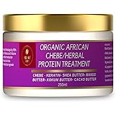 MAKOF BEAUTY Chebe Deep Conditioner Protein Treatment, creamy rich texture formulated with naturals butters and Ayurvedics herbs. Provides Moisture, Hydration and Promote growth. 8oz(250ml)