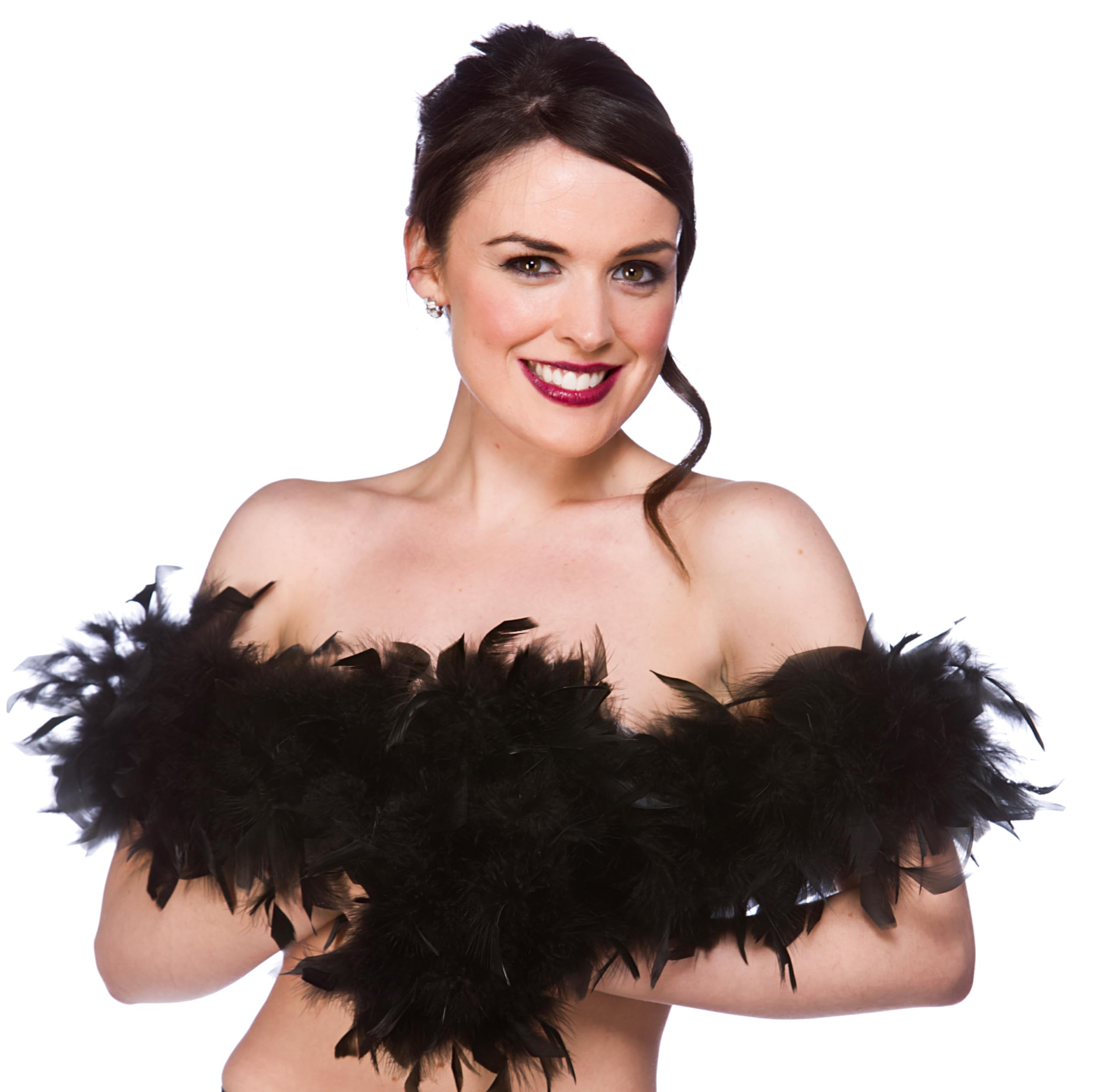 Wicked Costumes Adult Unisex Feather Boa Fancy Dress Accessory - Black