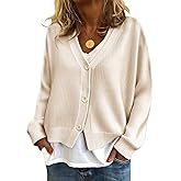 domirica Sweater Cardigan Women Open Front Cardigan for Women Casual V Neck Comfy Sweaters Tops Fashion Street Outfit