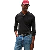 Tommy Hilfiger Mens Long Sleeve Casual Polo Shirts in Regular Fit with Liquid Cotton