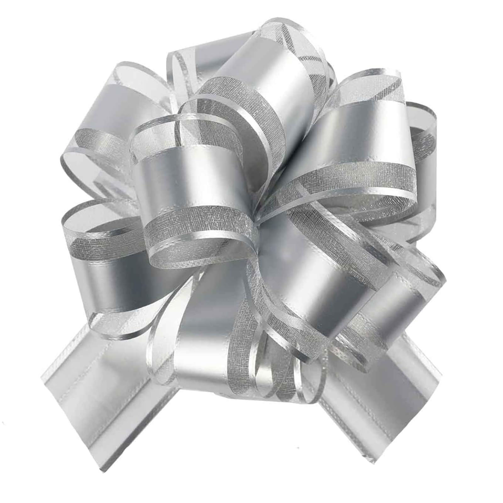 JYJLLM 5 pieces Big Car Bow,Giant Bow for Car(70 inch/180 cm),wedding car ribbon kit，car ribbon for prom，Gift Wrapping Bows for New Car,Huge Presents Bows Decoration (silvery)