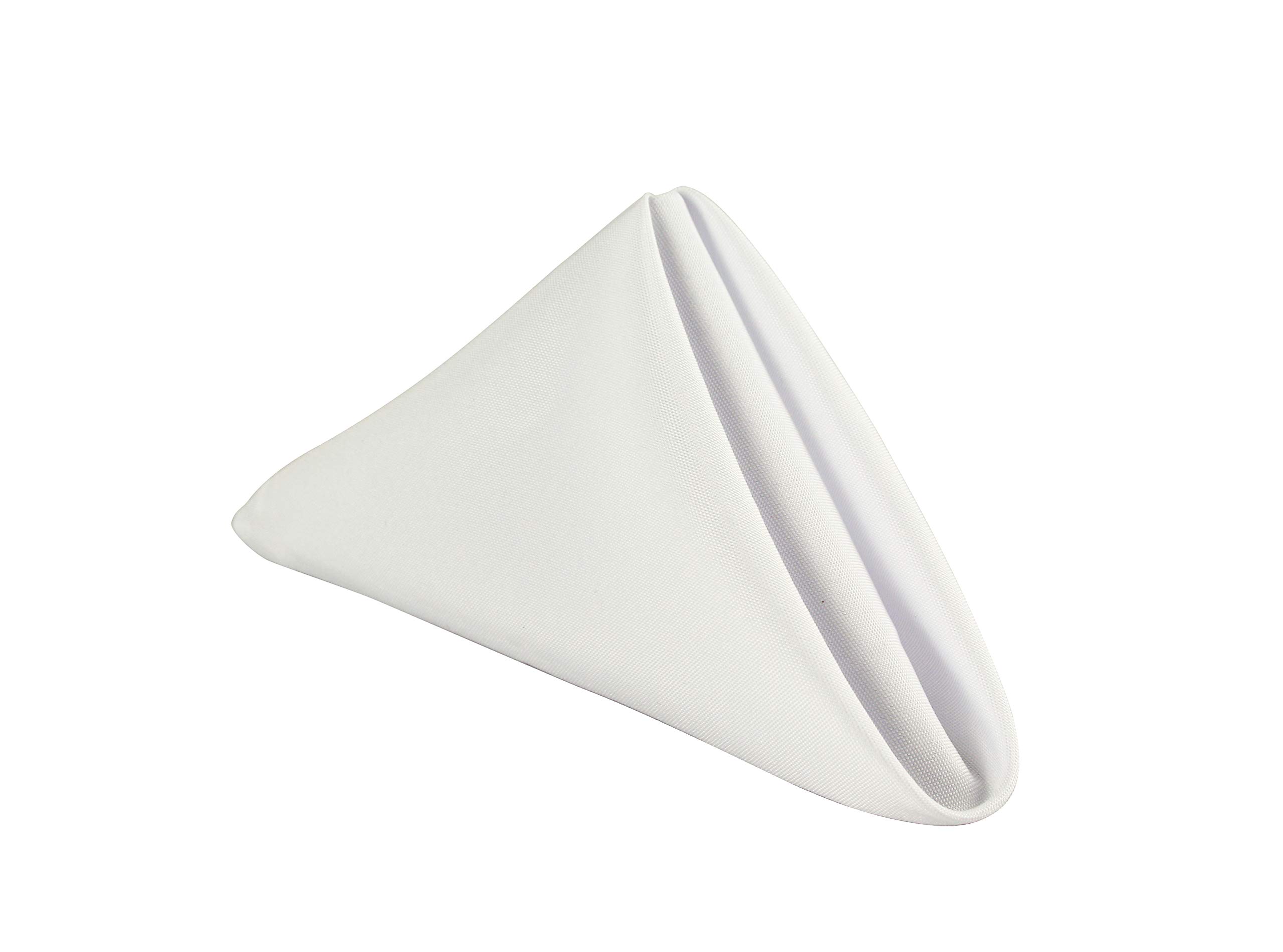 GEFEII Kitchen 18x18 Solid Polyester Cloth Napkins for Round Square Rectangle Tablecloth for Wedding Party Restaurant Banquet Dining Buffet Table Picnic Decorations (Napkins-18x18, Ivory)