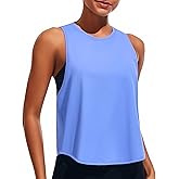 JOYSPELS Workout Tank Tops for Women, Quick Dry Ice Silk Athletic Running Shirts, Loose Fit Sleeveless Gym Tops