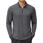 COOFANDY Mens Quarter Zip Pullover Long Sleeve Golf Pullover Lightweight | Adjustable 1/4 Zip, Lightweight, Regular Fit, Breathable, Soft, Stretchy, Casual, Daily Wear, Golf, Running,Outgoing