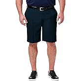 Haggar Mens Cool 18 Pro Straight Fit Flat Front 4-Way Stretch Expandable Waist Short - Big & Tall Sizes