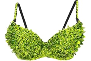 Aelidiya Women's Sequin Beads Bra Crop Top Dance Top Belly Dance Festival Club Tribal Tops