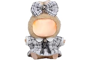 BLADOPIA Labubu Clothes Desinger Compatitable with Labubu, Clothes for Labubu Dolls, Labubu Outfits, Cute Labubu Clothing and Accessories Set (LBB-C-White)