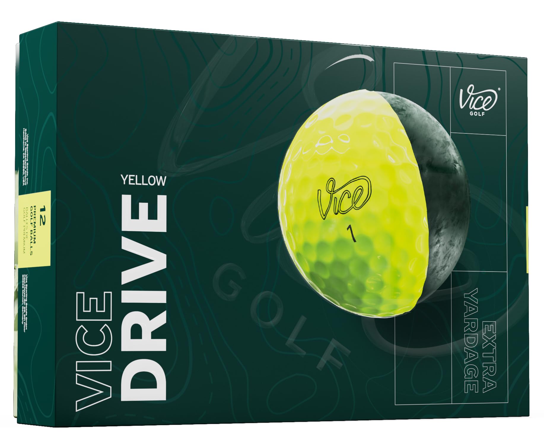 Vice Drive Golf Balls (2025 Model) (Yellow)