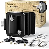 CAMJOKE Upgraded RV Door Lock Replacement with Paddle Deadbolt,100% Zinc Alloy,Camper Door Handle Latch,RV Enclosed Travel Tr