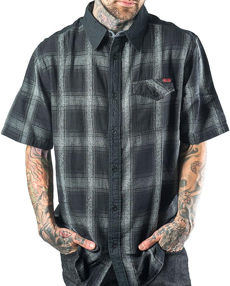 Sullen Men's Deep SS Buttondown Shirts Black XL skate streetwear clothing tee