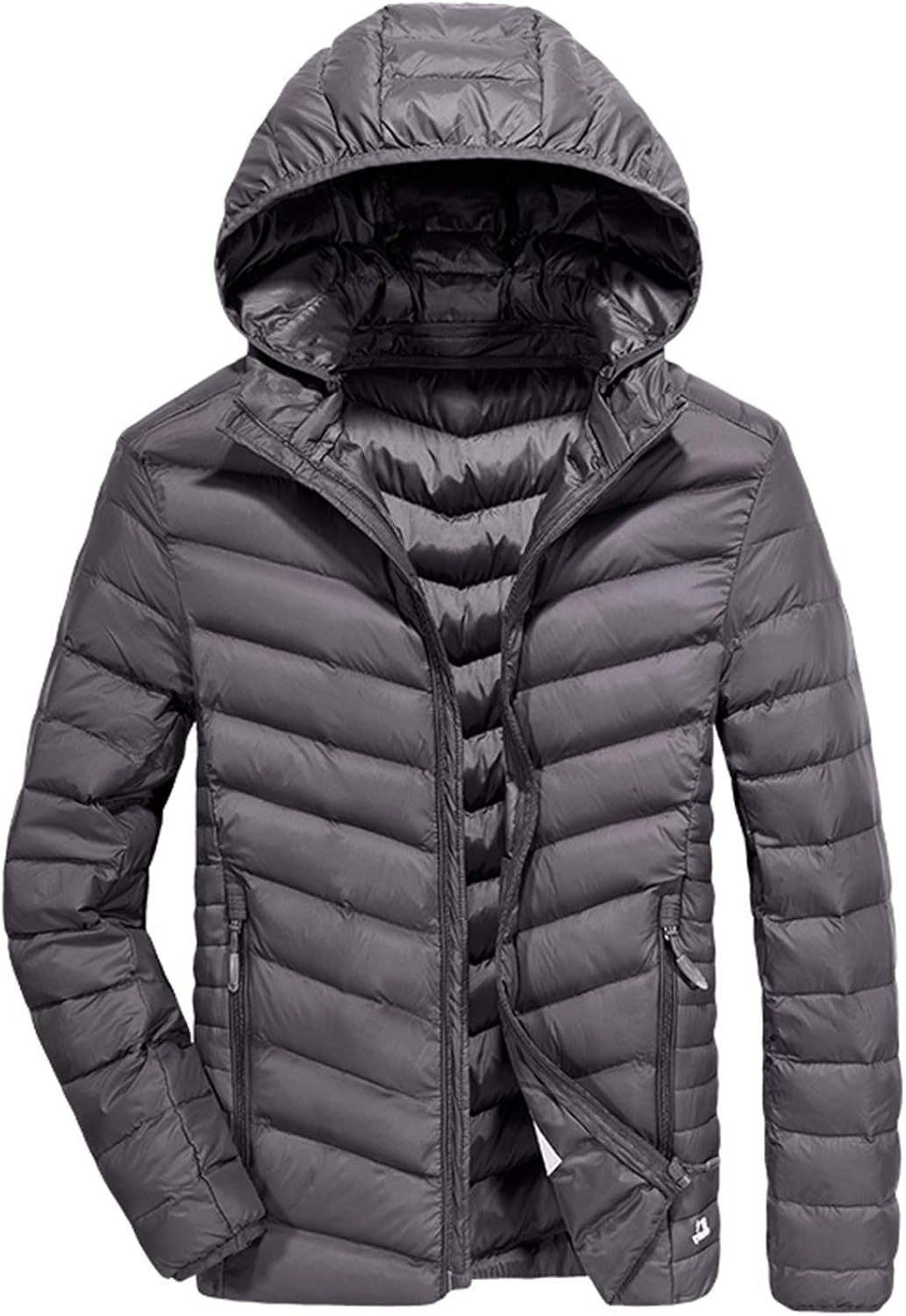 Ultra Thin Down Jacket Men Hat Detachable Ultra Light Down