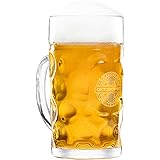 BAVARIA TRACHTEN Oktoberfest Glass Beer Mug - Authentic Beer Stein - Traditional German Beer Mugs - Franziskaner Mug Weissbie