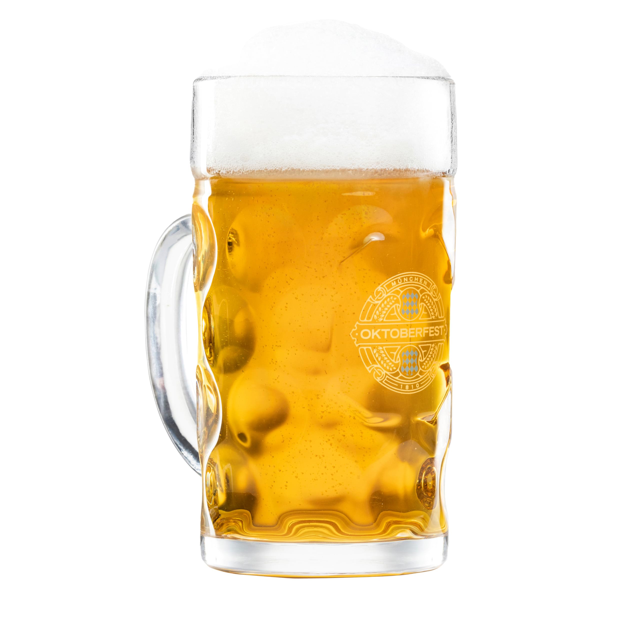 Photo 1 of BAVARIA TRACHTEN Oktoberfest Glass Beer Mug - Authentic Beer Stein - Traditional German Beer Mugs - Franziskaner Mug Weissbier Glass - 1 Liter 34 oz Beer Mug - Extra Large