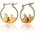 Disney Piglet and Winnie the Pooh Hoop Earrings for Women Official License, 18k Gold Flash-Plated Winnie the Pooh Earrings