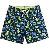 MaaMgic Boys Swim Trunks with Pocket Boardshorts Kids Beach Swim Shorts Printed Beach Wear Girls Funny Quick Dry