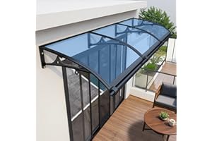 CURFAKUL Awnings for Windows Outside - Awning for Door Entrance Aluminum Bracket Awnings 24x96in Front Doors/Windows Overhang Awning Canopy for Porch/Patio/Deck/Cellar UV/Rain/Snow Protection