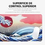 EFISH Kanagawa Surfing Mouse Pad Extended XL 31.5 x 11.8 x 0.12 in stitched view 4