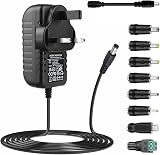 SZZKtech 9V AC DC Power Adapter 8 Plug Tips Polarity Changeable 1A 2A 230V to 9V view 1