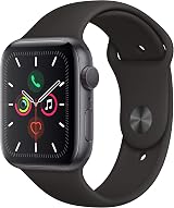Apple Watch Series 5 GPS 44mm Space Grey Aluminium Black Sport Band S/M M/L view 1