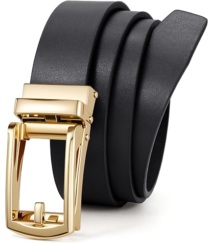 Women\'s Skinny Ratchet Belts 2 Pack - No-Holes Precision Fit, Easy-Release West Leathers Women main image 3