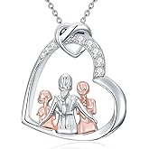Wildari To My Daughter/Sister/Animal Necklace from Dad/Mom/Sister 925 Sterling Silver Father/Mother Daughter/Sisters/Animal Heart Pendant Jewelry Gifts from Dad Mom I Love You Forever Necklace