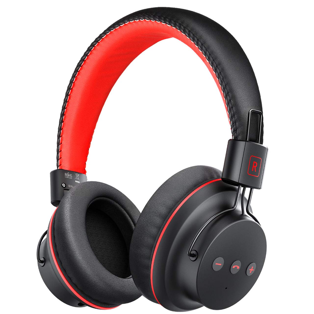 Mpow H1 Bluetooth Headphones Lightweight Version of 059 Over Ear Foldable Headset w/Built-in Mic, More Portable Compact for Sport, Dual 40 mm Drivers, Powerful Bass and Wired Mode for PC/Cell Phones