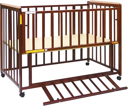 Amazon ヤトミ Happiness ベビーベッド ハナミズキ ピンク丸バー付き 乳幼児用ベッド ベビー マタニティ 通販