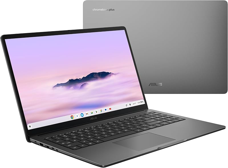 Chromebook Plus CX15 CX1505CTA-S70031 - Ordenador Portátil 15.6" Full HD (Intel Core 3 N355, 8GB RAM, 128GB eMMC, Graphics, ChromeOS) Gris Roca - Teclado QWERTY español