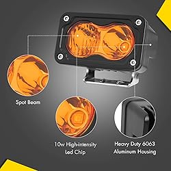 ANGU-OFFROAD Amber LED Combo Pod Lights, 2PCS 3