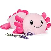 Axolotl - Microwavable & Weighted Plush Stuffed Animal - Heated Plushie for Warmth - Cute, Soft, Cozy Toy for Adults & Children (Boys, Girls, & Toddlers) by Warm Pals