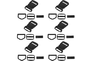 WOONEKY 10 Sets Adjustable Webbing Strap Buckles Side Release Buckle Replacements for Pet Collars Dog