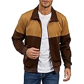HYPESTFIT Men’s Lightweight Casual Bomber Jacket Track Running Athletic Varsity Coat