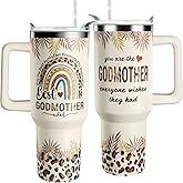 bchiijds Godmother Proposal Mothers Day Birthday Gifts from Godchild, God Mother Gifts for Women, Godmother Gift 40 oz Cup Tumbler with Handle