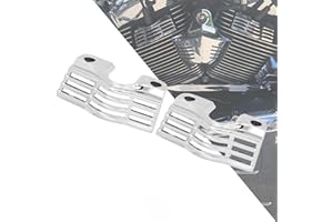 HDBUBALUS Slotted Spark Plug Chrome Head Bolt Covers for Harley Touring Electra Glide Road Glide Road King 1999-2016 Street G