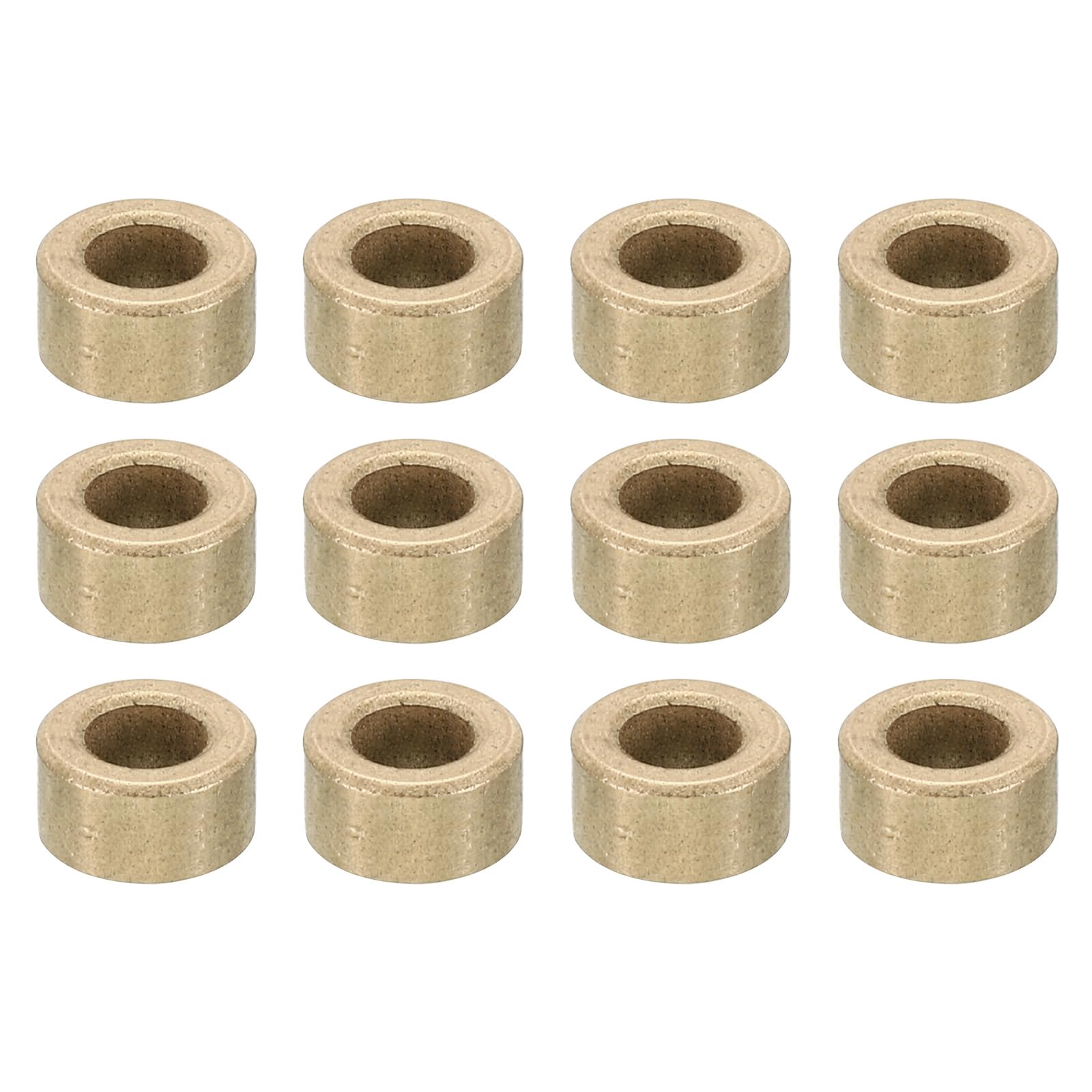 PATIKIL M5 Brass Spacers, 12 Pcs Metal Spacer Brass 5mm ID x 9mm OD x 4mm L Brass Spacers Screw Standoff for 1/5 Inch or M5 Screw