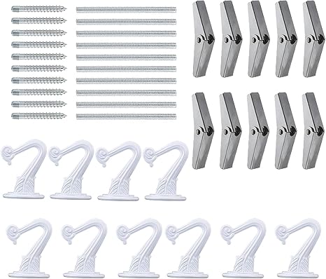 AIEX 10 Sätze Swag Deckenhaken Wand Swag Haken Schraubhaken mit